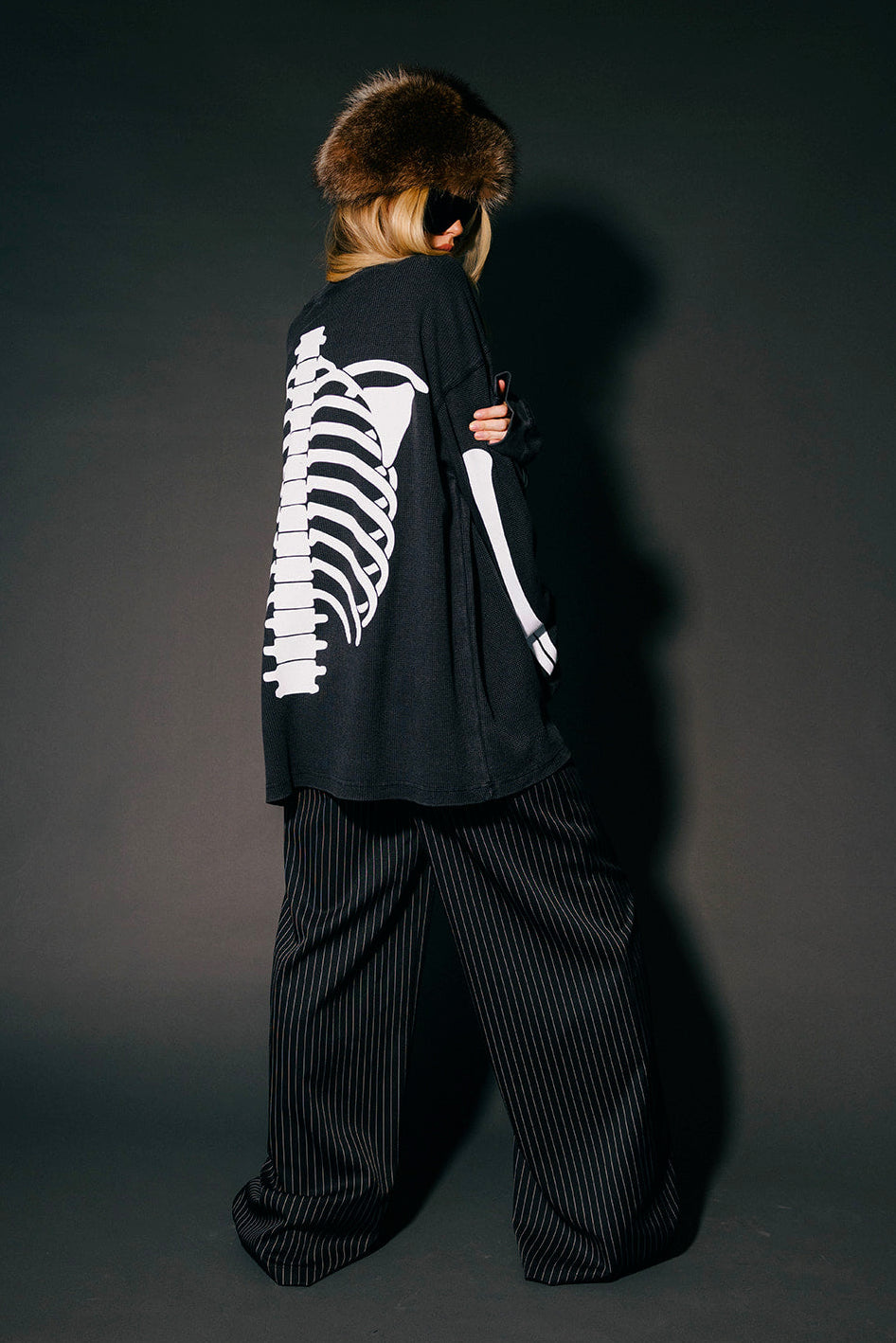 Dead Serious Oversized Thermal in Vintage Black