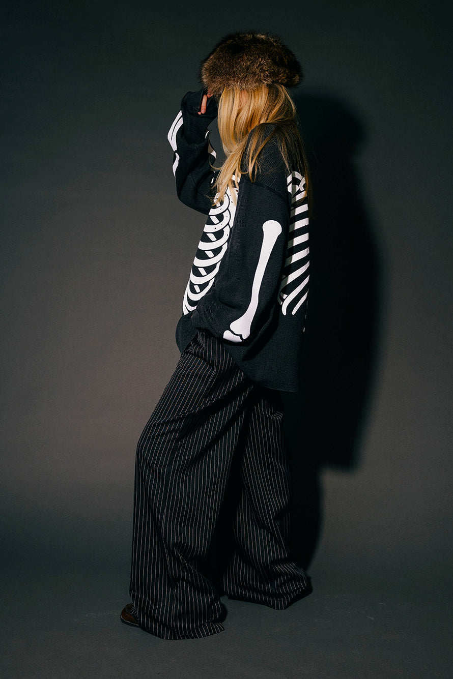Dead Serious Oversized Thermal in Vintage Black