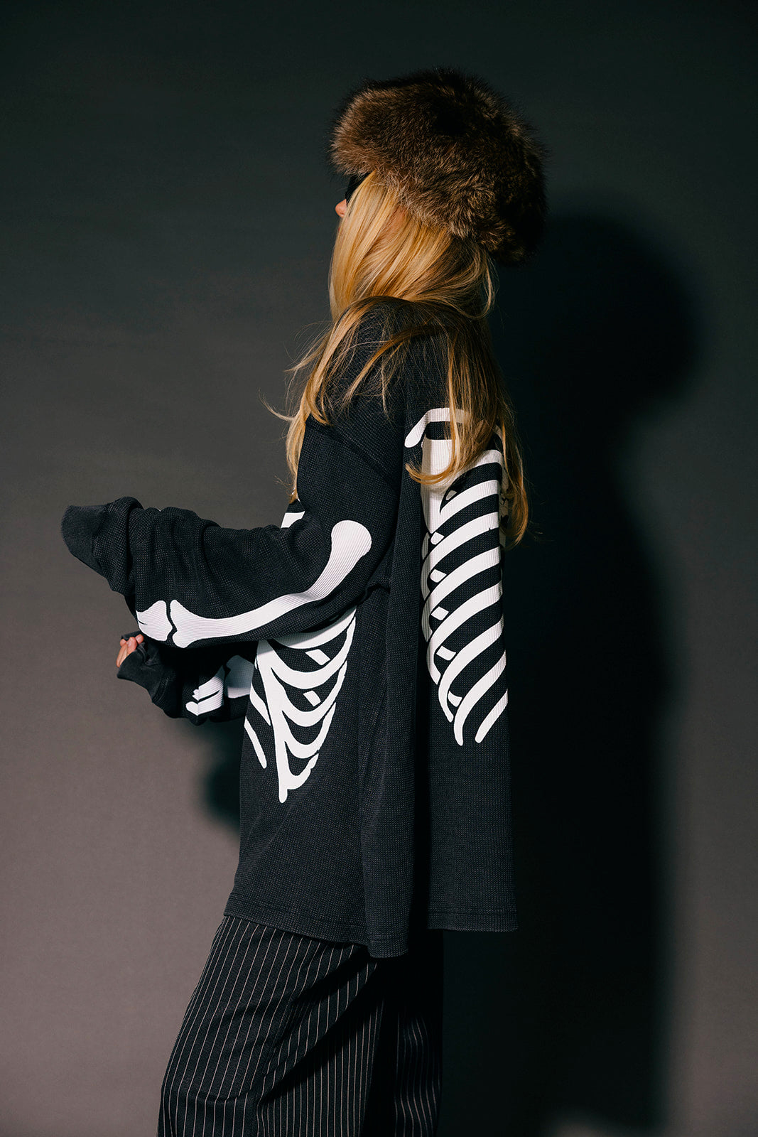 Dead Serious Oversized Thermal in Vintage Black