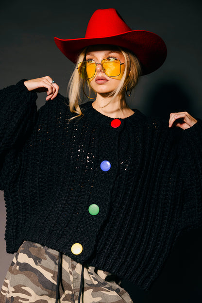Happy Hand Knit Chunky Cardigan