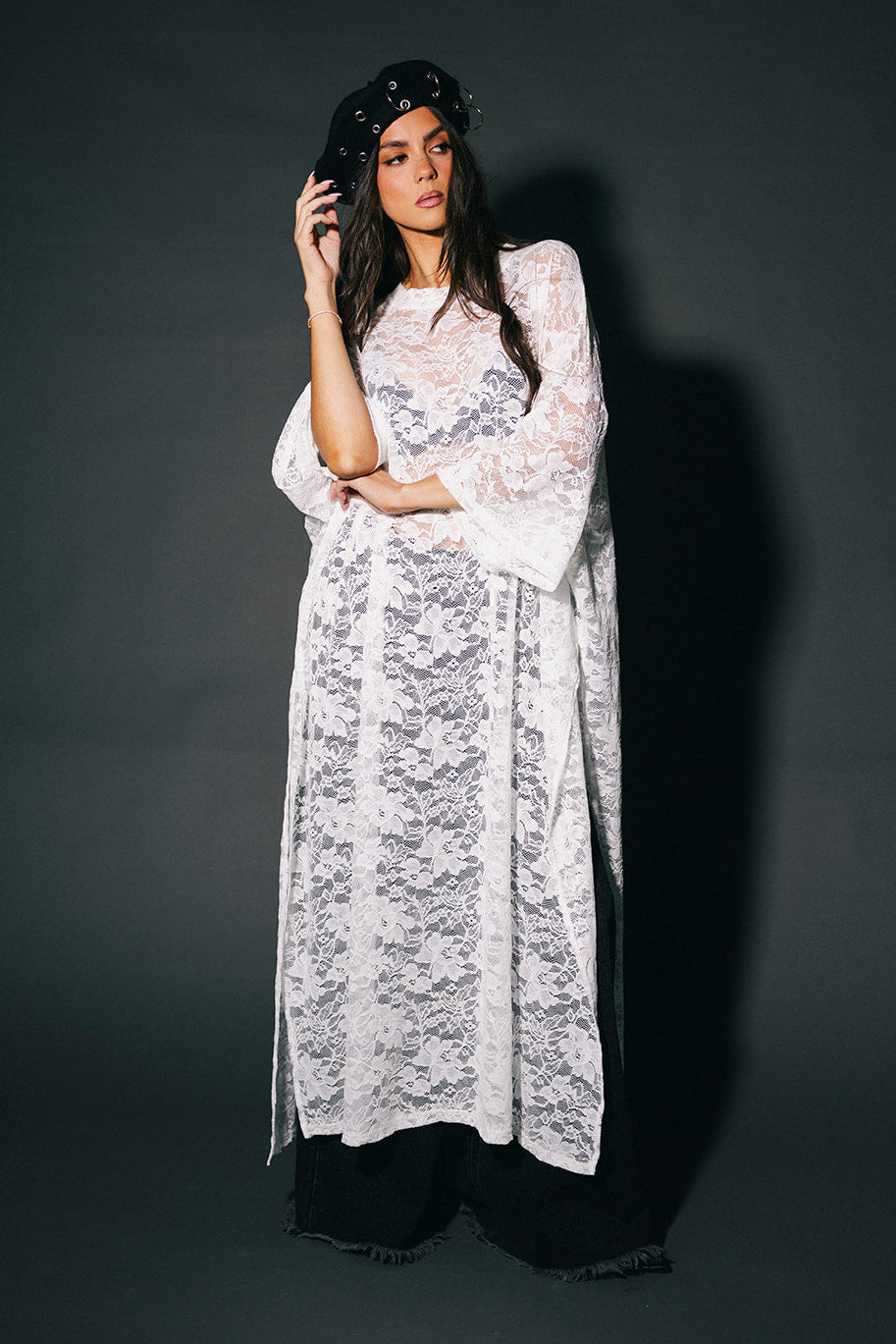 Love Hangover Oversized Tunic in White