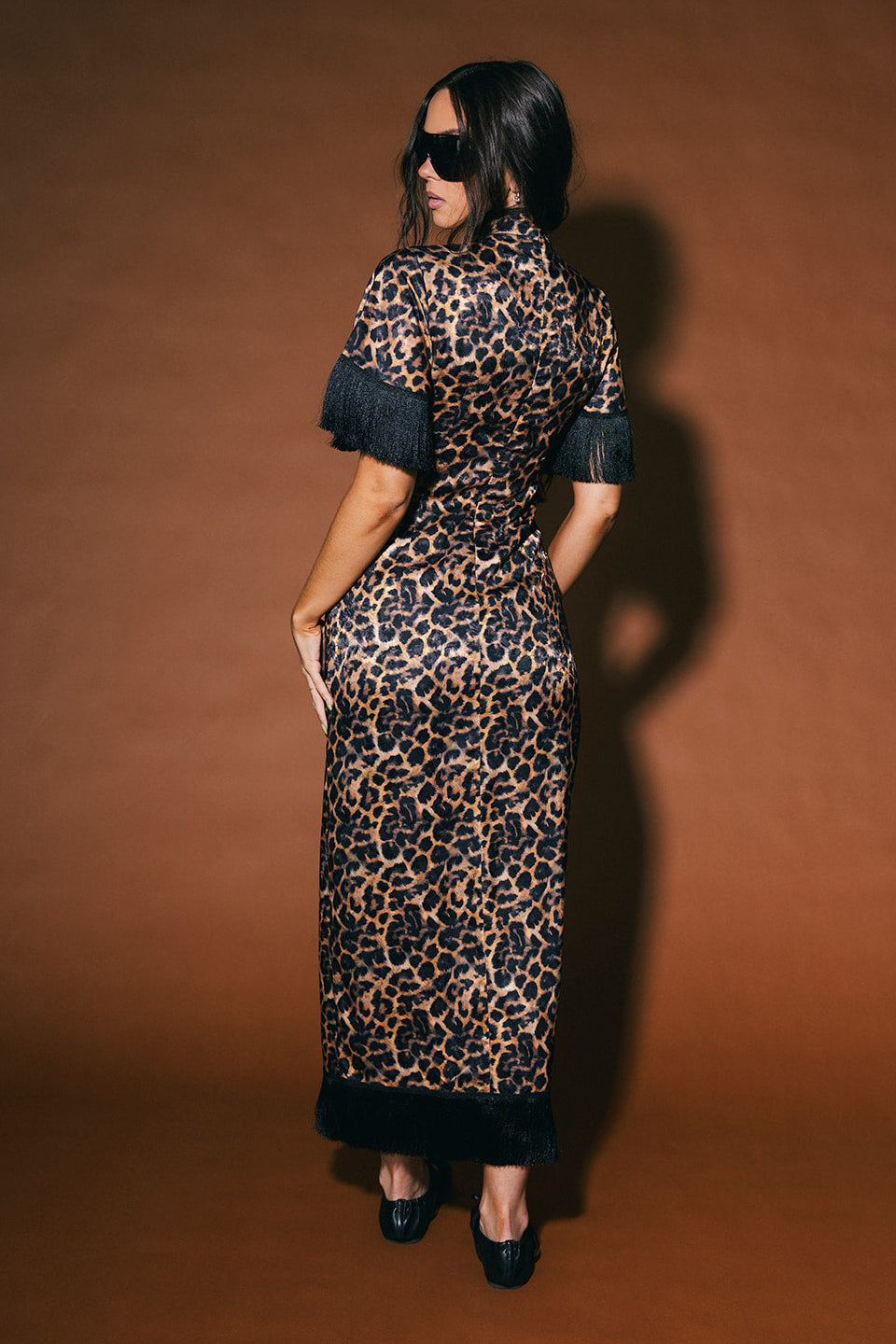The Universe is Inside of You Fringe Dress in Leopard
