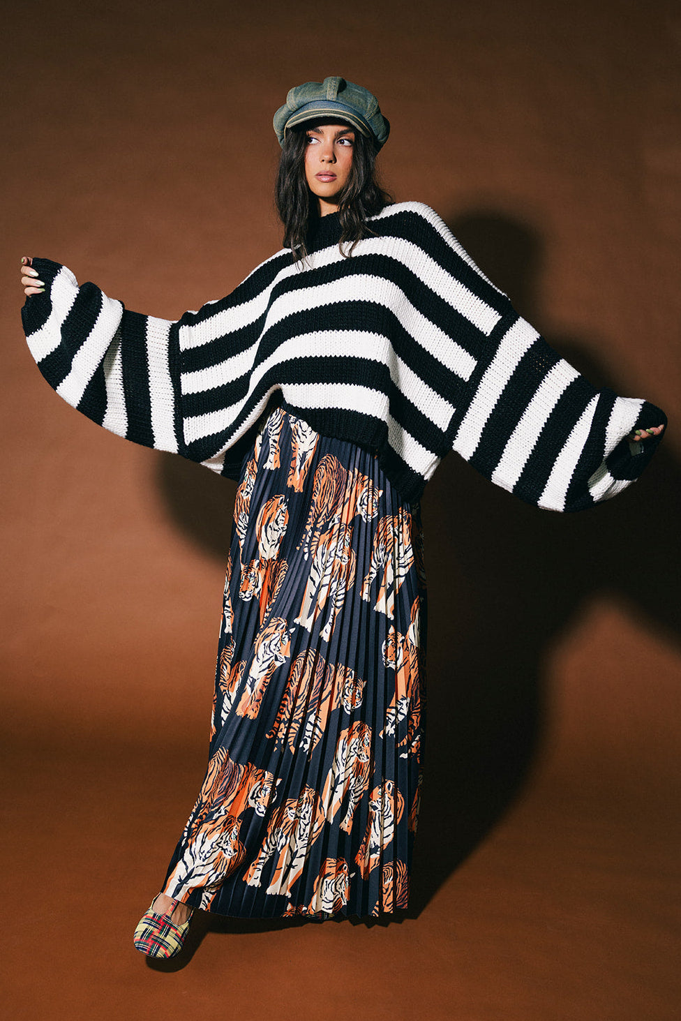 LOML Chunky Boxy Knit in Black + White