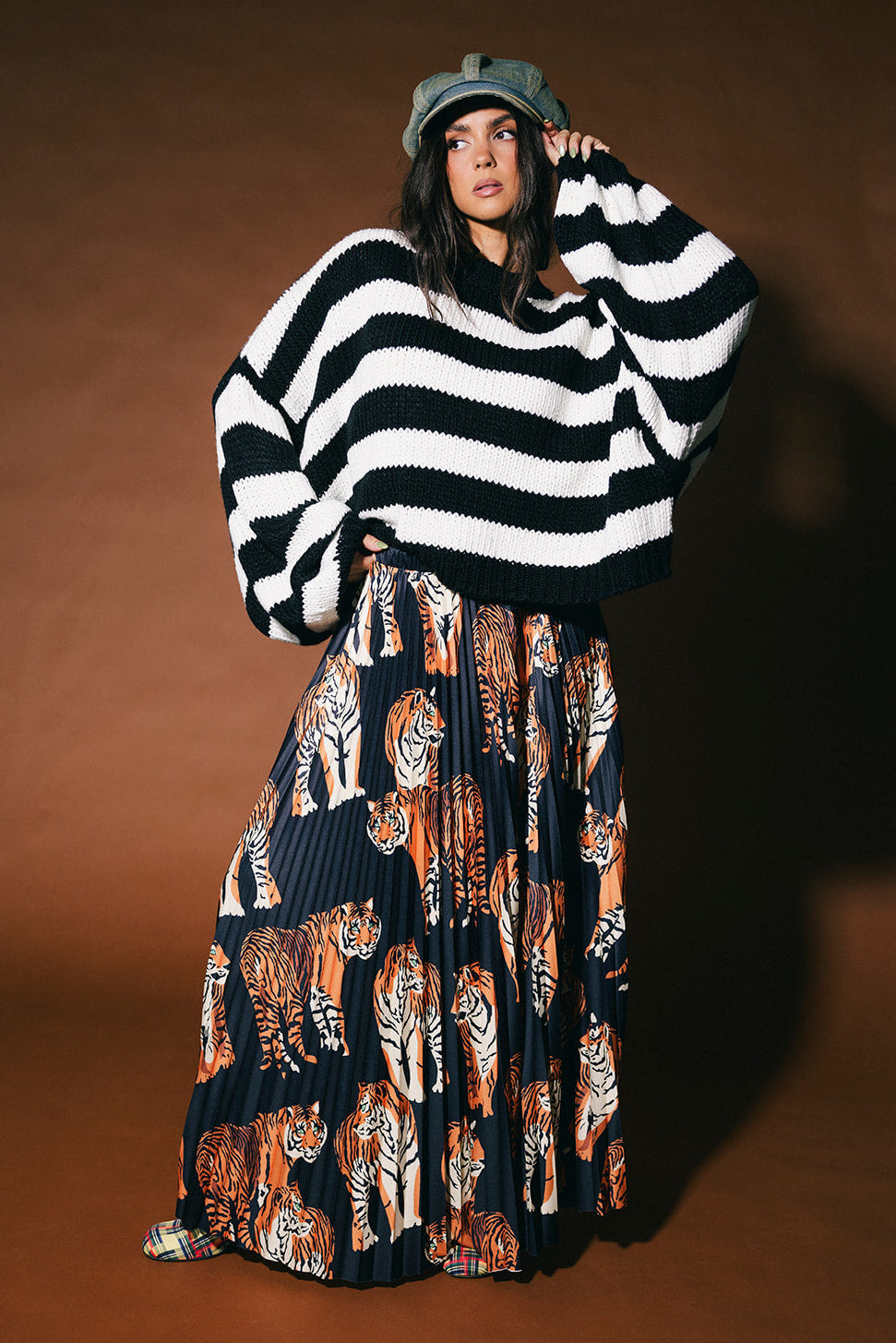 LOML Chunky Boxy Knit in Black + White