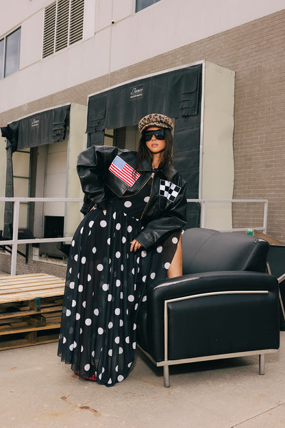 More You Mesh Maxi Dress in Polka Dot