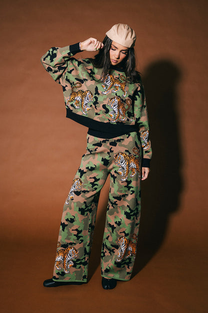 Do You Even See Me Camo Knit Matching Set