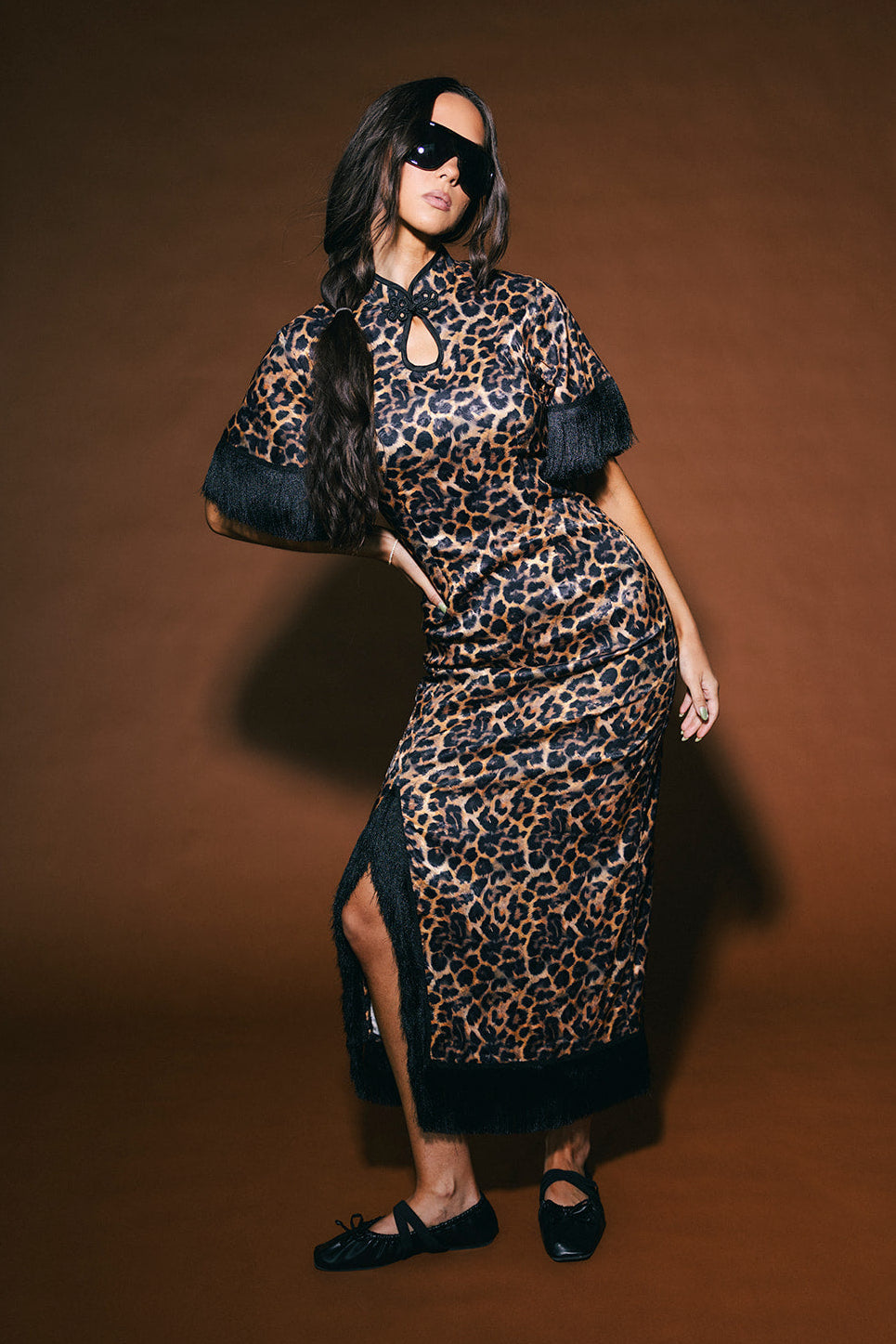 The Universe is Inside of You Fringe Dress in Leopard