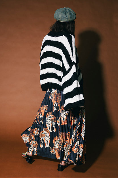 LOML Chunky Boxy Knit in Black + White