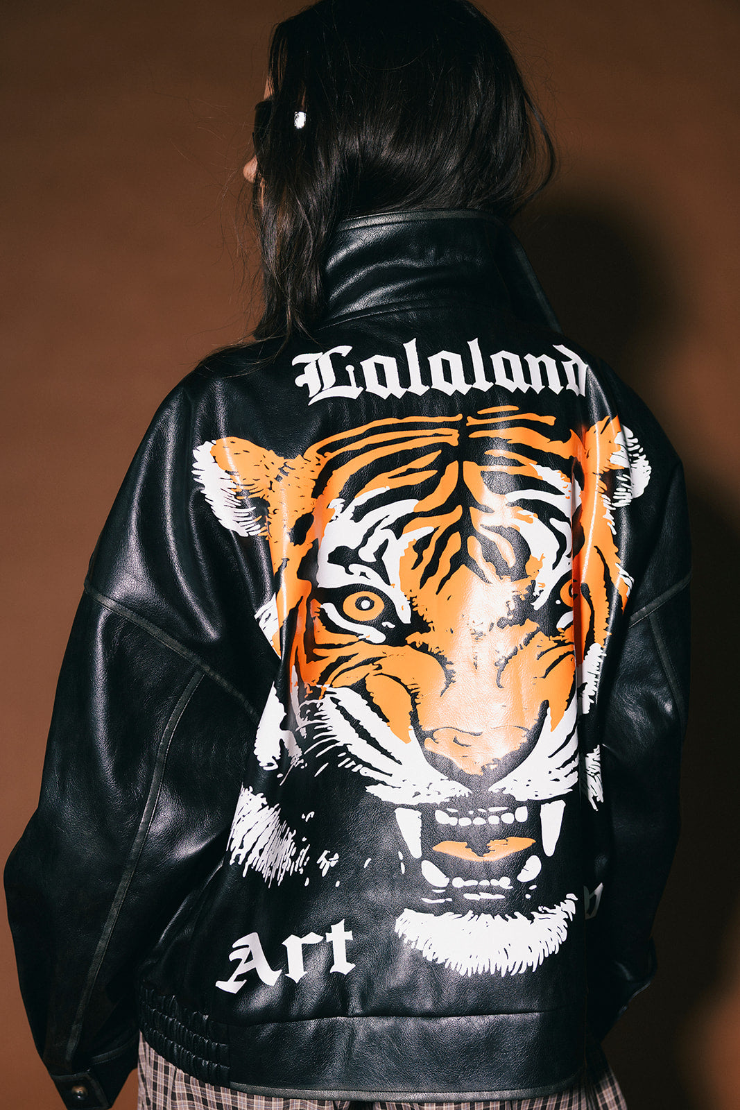 Lalaland Art Department Vegan Leather Bomber Jacket