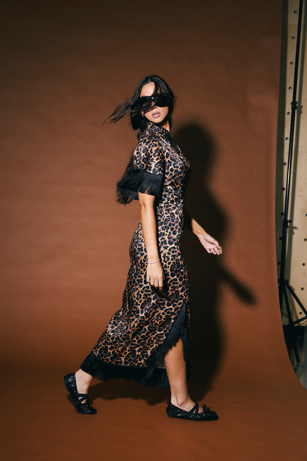 The Universe is Inside of You Fringe Dress in Leopard