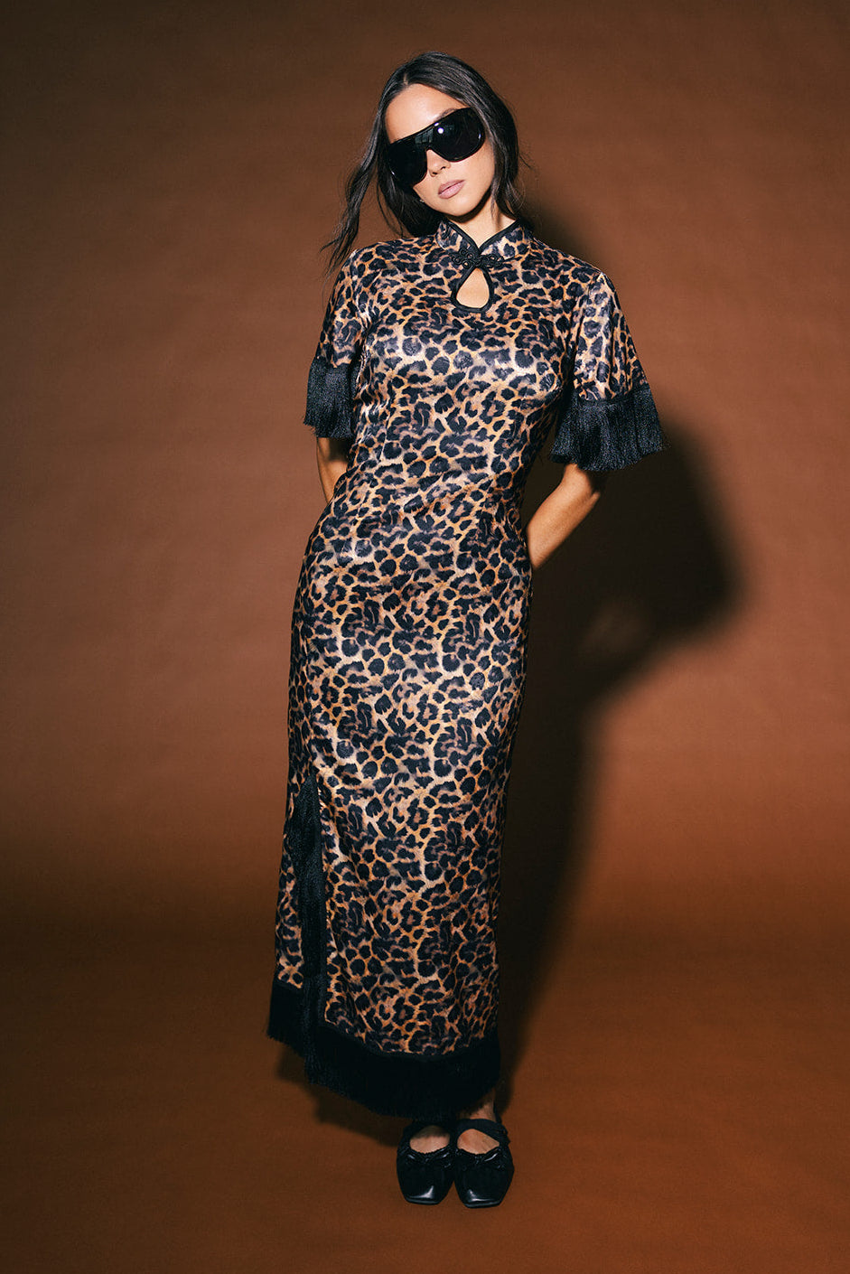 The Universe is Inside of You Fringe Dress in Leopard