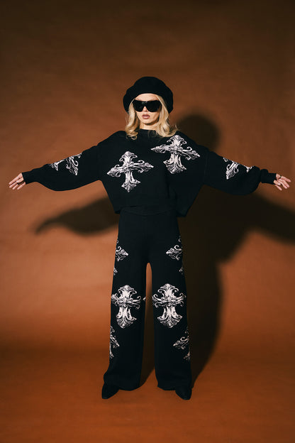 Don't Cross Me Knit Matching Set