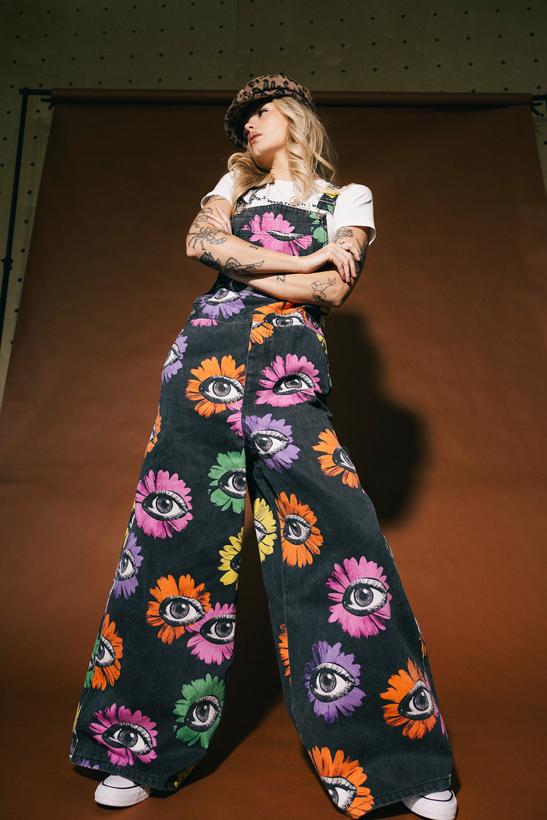 Whimsy Wonderland Wide Leg Workwear Overalls