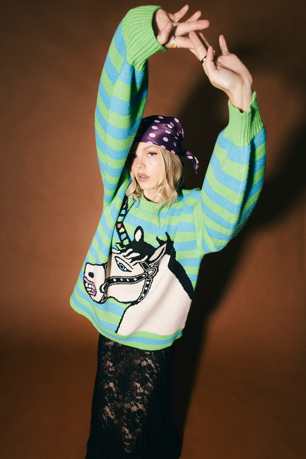 Why Not Bubble Sleeve Unicorn Sweater