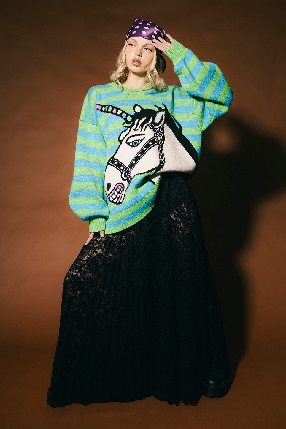 Why Not Bubble Sleeve Unicorn Sweater