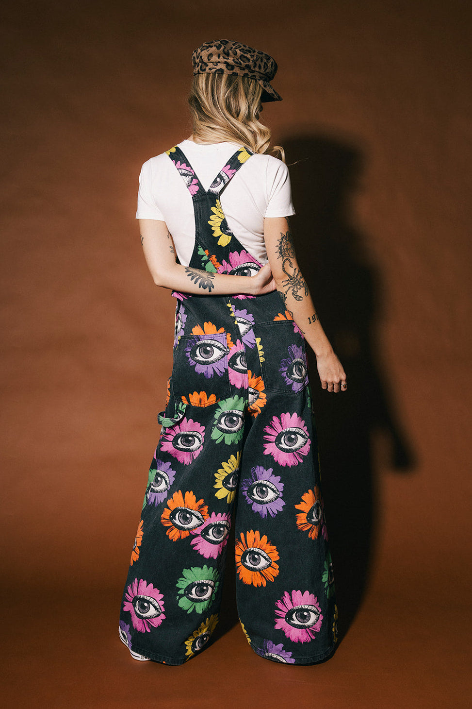 Whimsy Wonderland Wide Leg Workwear Overalls