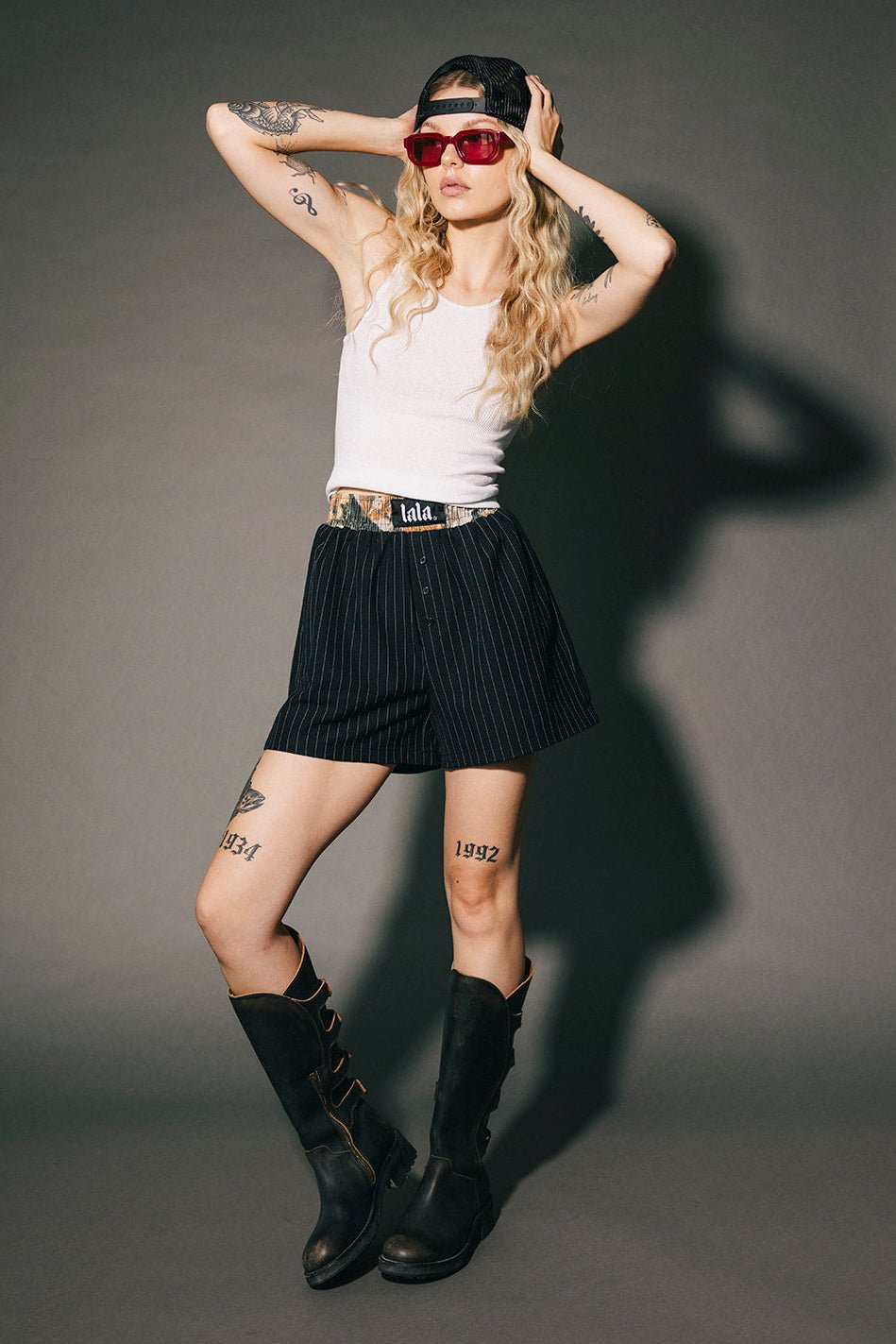 A Little Bit of This & That Pinstripe Boxer Shorts - Dressed in Lala