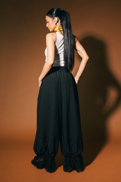 All For Fun Seersucker Bloomer Pants in Black - Dressed in Lala