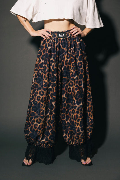 All For Fun Seersucker Bloomer Pants in Leopard - Dressed in Lala