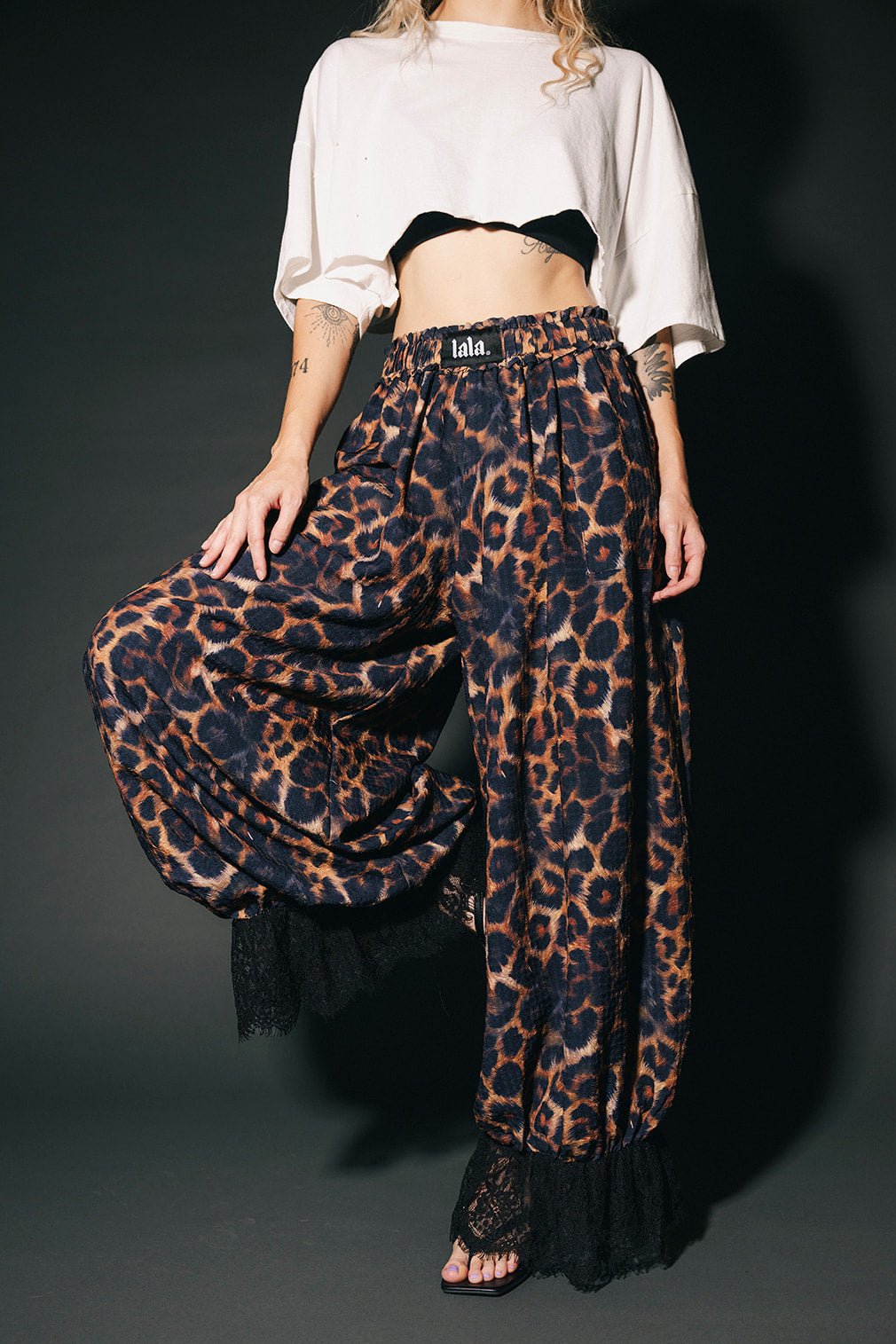 All For Fun Seersucker Bloomer Pants in Leopard - Dressed in Lala