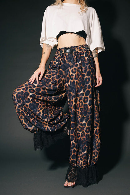 All For Fun Seersucker Bloomer Pants in Leopard - Dressed in Lala