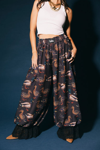 All For Fun Seersucker Bloomer Pants in Mallard Motel - Dressed in Lala
