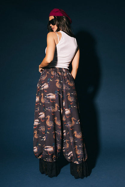 All For Fun Seersucker Bloomer Pants in Mallard Motel - Dressed in Lala