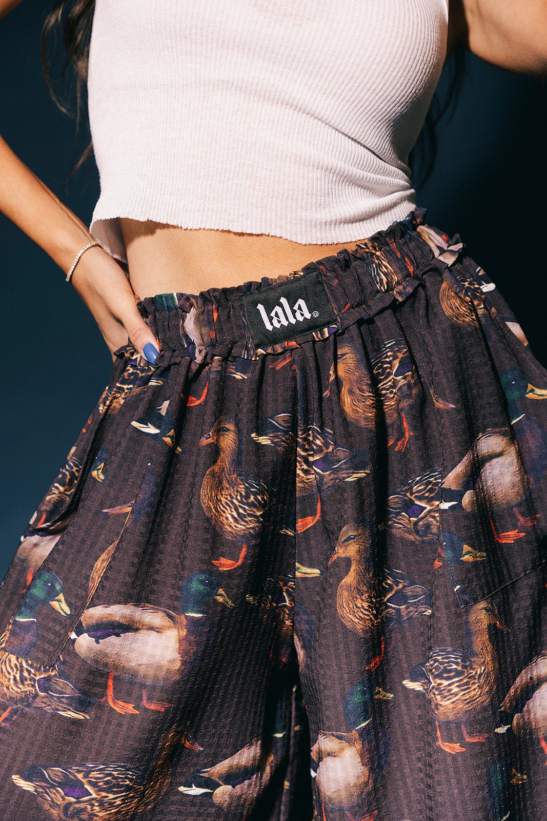All For Fun Seersucker Bloomer Pants in Mallard Motel - Dressed in Lala