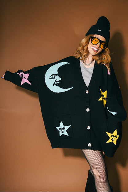 All - Knowing Universe Oversized Cardigan - Dressed in Lala