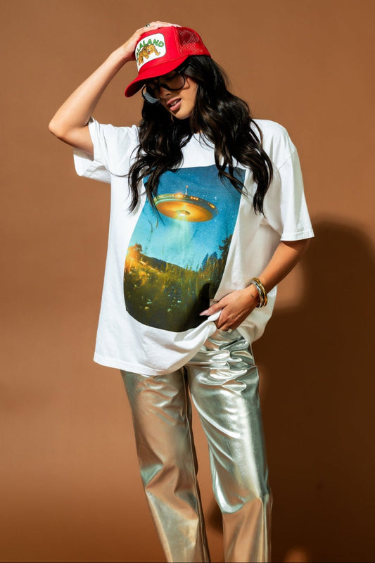 Anywhere But Here Oversized UFO Tee - Dressed in Lala