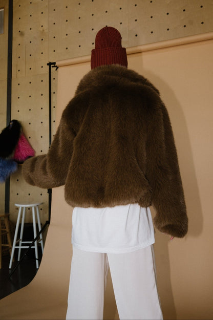 Baby Bear Faux Fur Bomber - Dressed in Lala