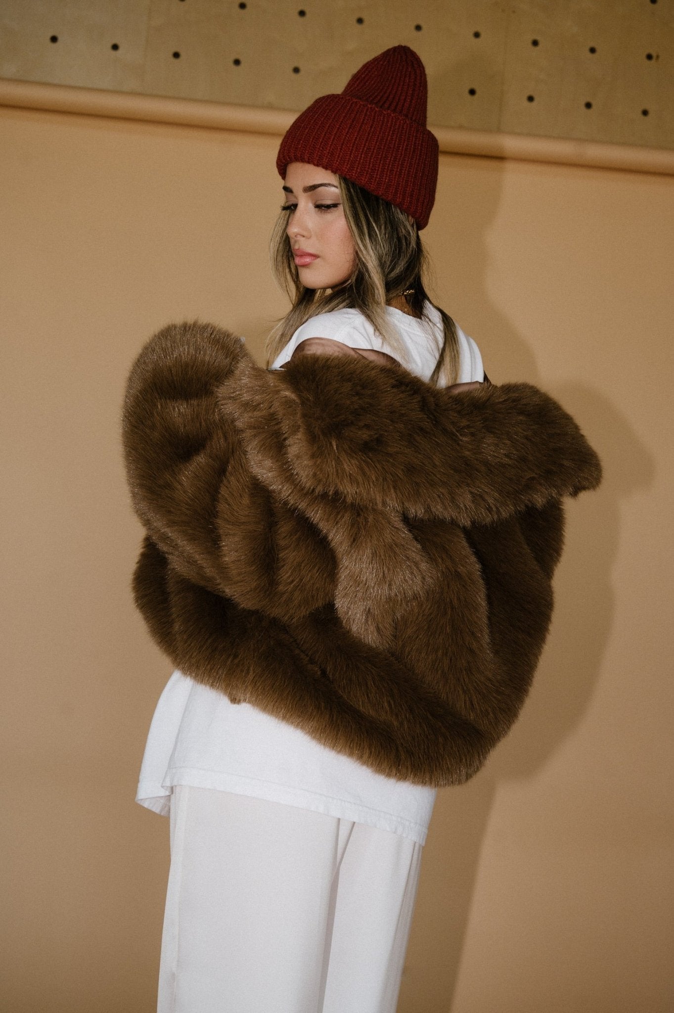 Baby Bear Faux Fur Bomber - Dressed in Lala