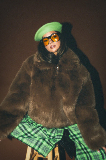 Baby Bear Faux Fur Bomber - Dressed in Lala