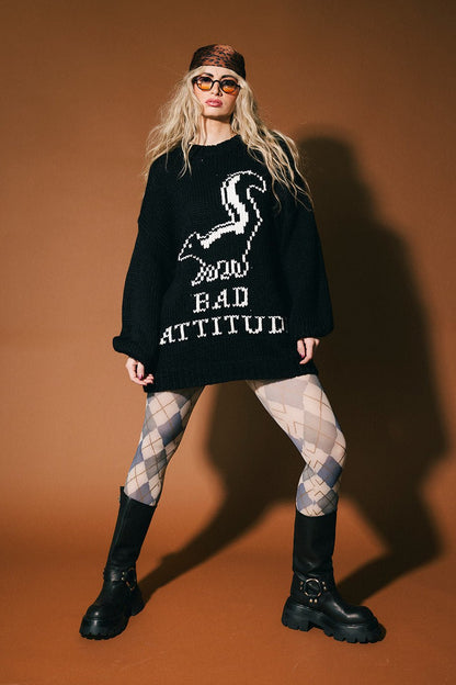 Bad Attitude Skunk Slouchy Knit - Dressed in Lala