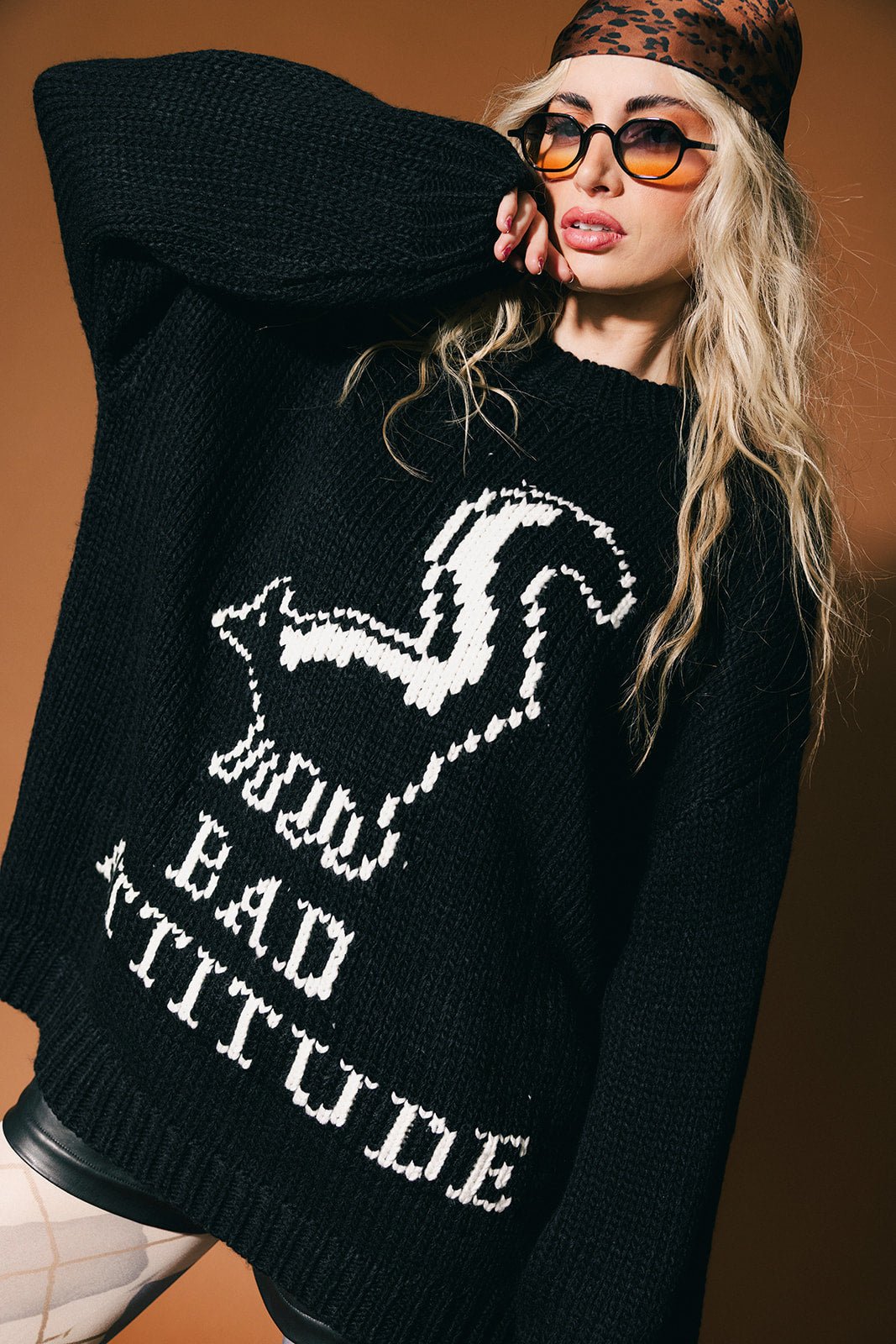 Bad Attitude Skunk Slouchy Knit - Dressed in Lala