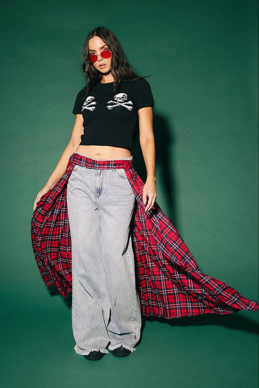 Bad Influence Pleated Skirt Belt - Dressed in Lala