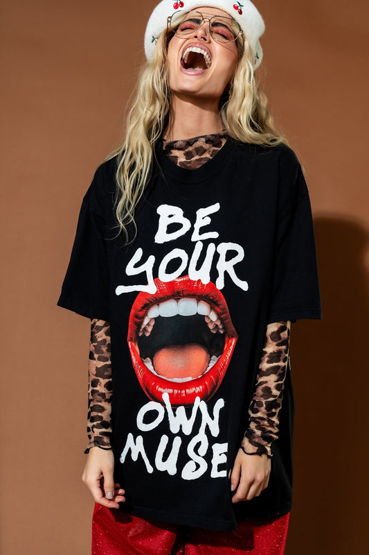 Be Your Own Muse Oversized Tee - Dressed in Lala