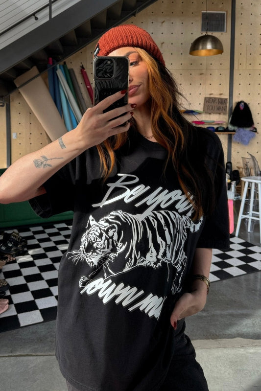 Be Your Own Muse Oversized Tiger Tee - Dressed in Lala