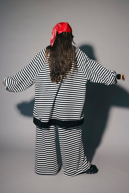 Being Yourself Is Cool Ultra Mega Striped Oversized Pullover - Dressed in Lala