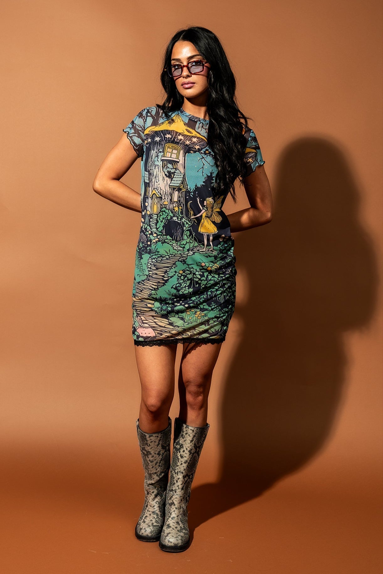 Believe In Magic Mesh Mini Dress - Dressed in Lala
