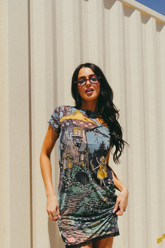 Believe In Magic Mesh Mini Dress - Dressed in Lala