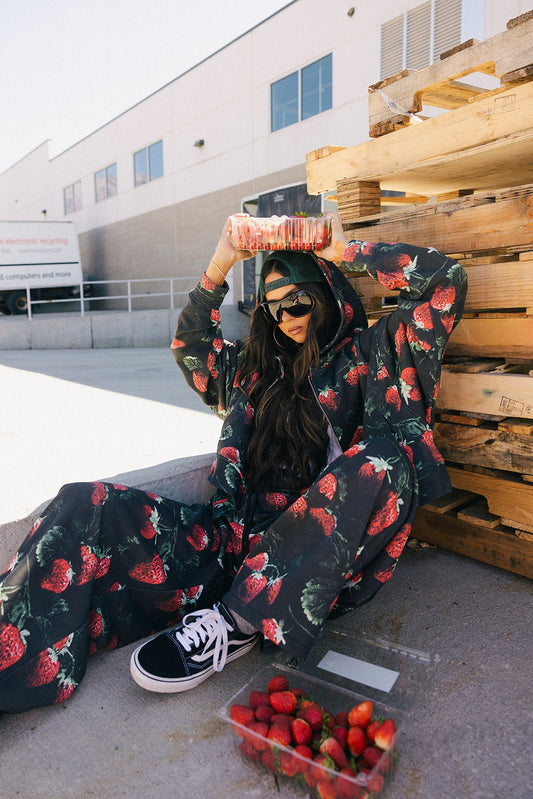 Berry Bad Barrel Leg Sweatpants - Dressed in Lala