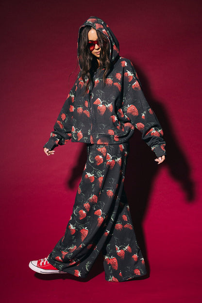 Berry Bad Barrel Leg Sweatpants - Dressed in Lala