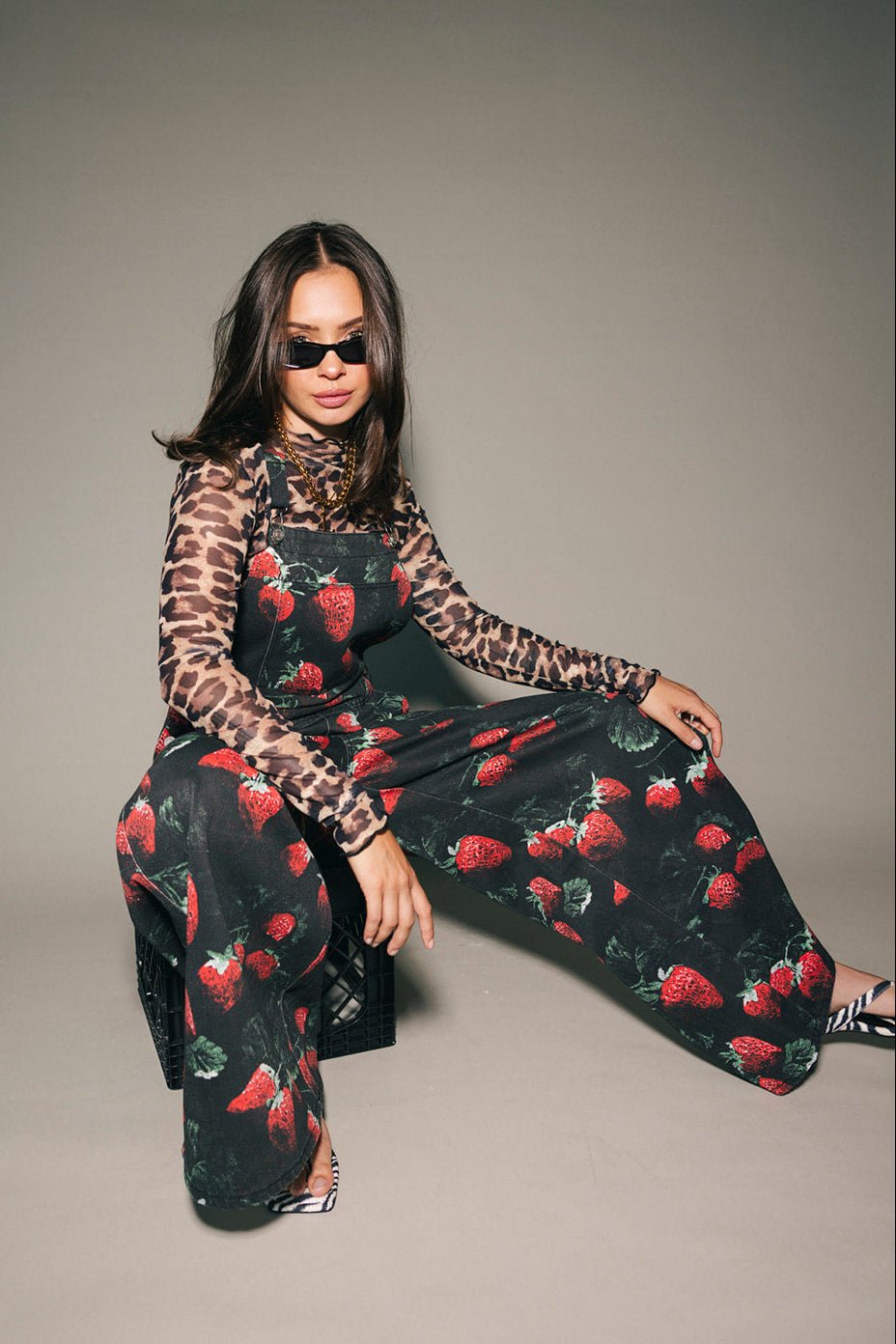 Berry Bad Wide Leg Workwear Overalls - Dressed in Lala