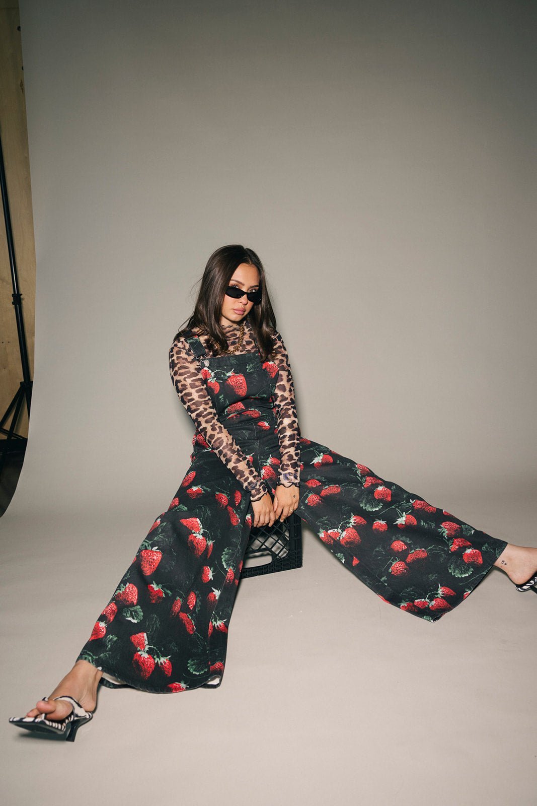 Berry Bad Wide Leg Workwear Overalls - Dressed in Lala