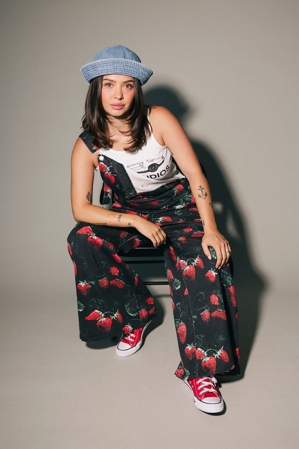 Berry Bad Wide Leg Workwear Overalls - Dressed in Lala