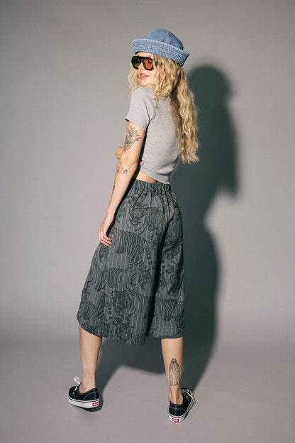 Big Cat Pinstripe Culotte Trouser Shorts - Dressed in Lala
