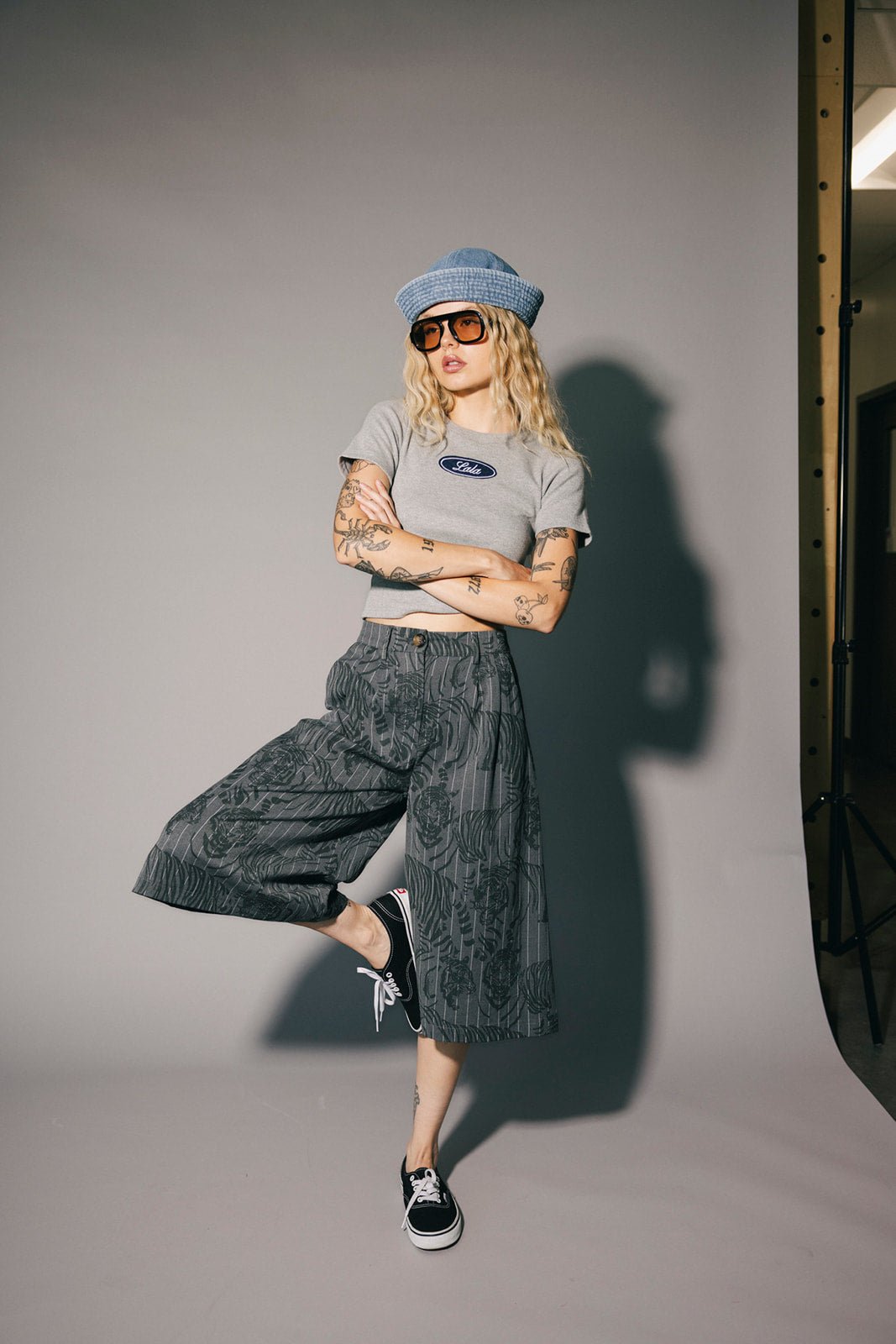 Big Cat Pinstripe Culotte Trouser Shorts - Dressed in Lala