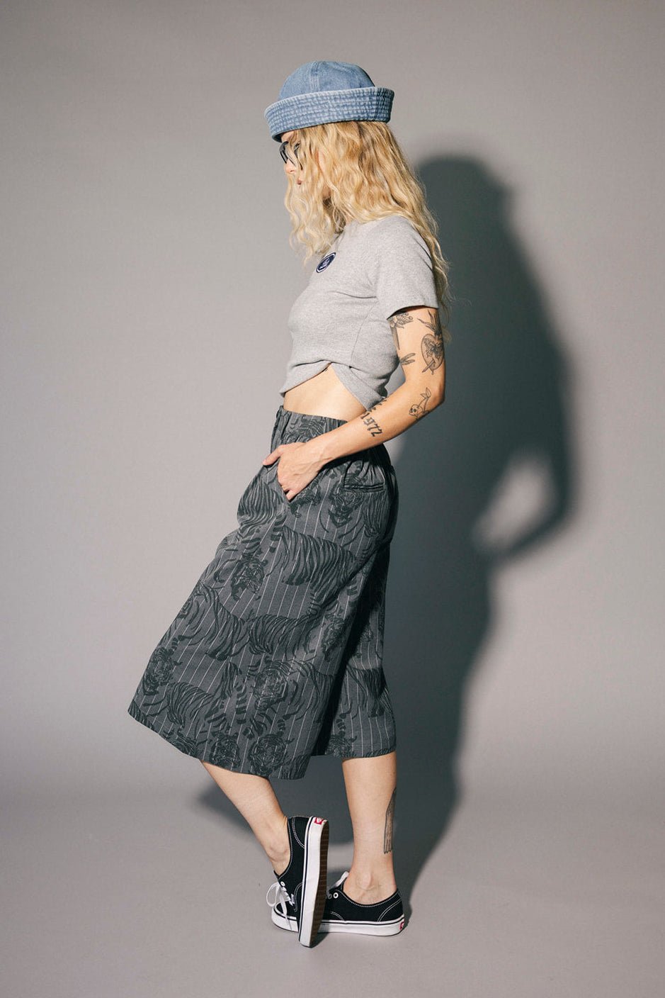 Big Cat Pinstripe Culotte Trouser Shorts - Dressed in Lala