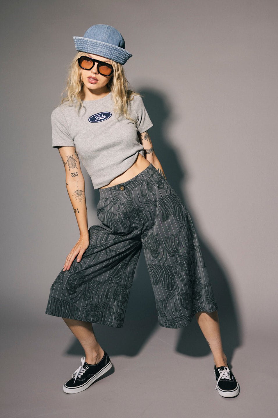 Big Cat Pinstripe Culotte Trouser Shorts - Dressed in Lala